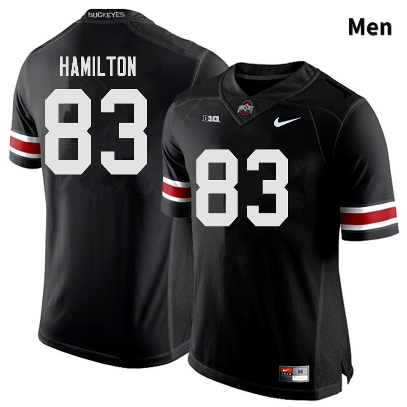 Ohio State Buckeyes Cormontae Hamilton Men's #83 Black Authentic Stitched College Football Jersey